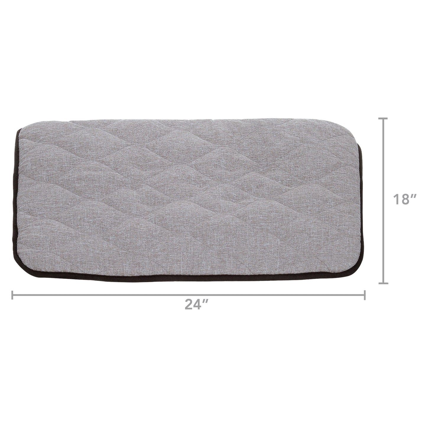 QIAOQI Dog Bed Crate Mat Grey Kennel Pad | Washable Orthopedic Pillow Pet Beds Cushion Padding Bolster