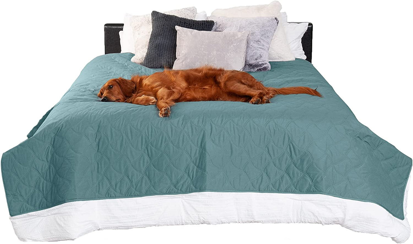 FurHaven Pet Products Quilted Twill Waterproof Bed/Furniture Protector - Gray, Medium/Full