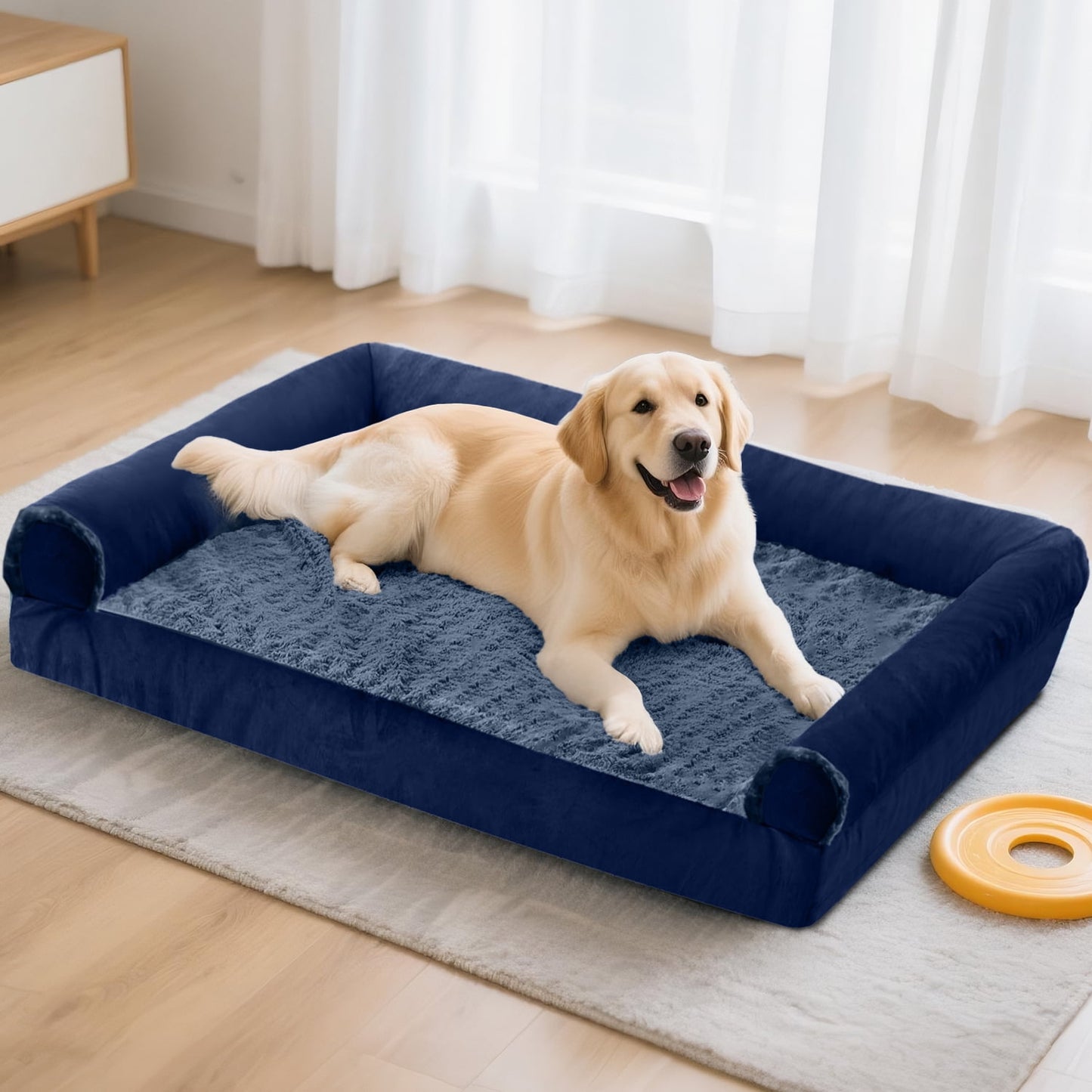 PayUSD XL Dog Beds Waterproof Orthopedic Dog Bed for Extra Large Dogs Non-Slip Bottom and Egg-Crate Foam Big Dog Pet Couch Sofa with Washable Removable Cover