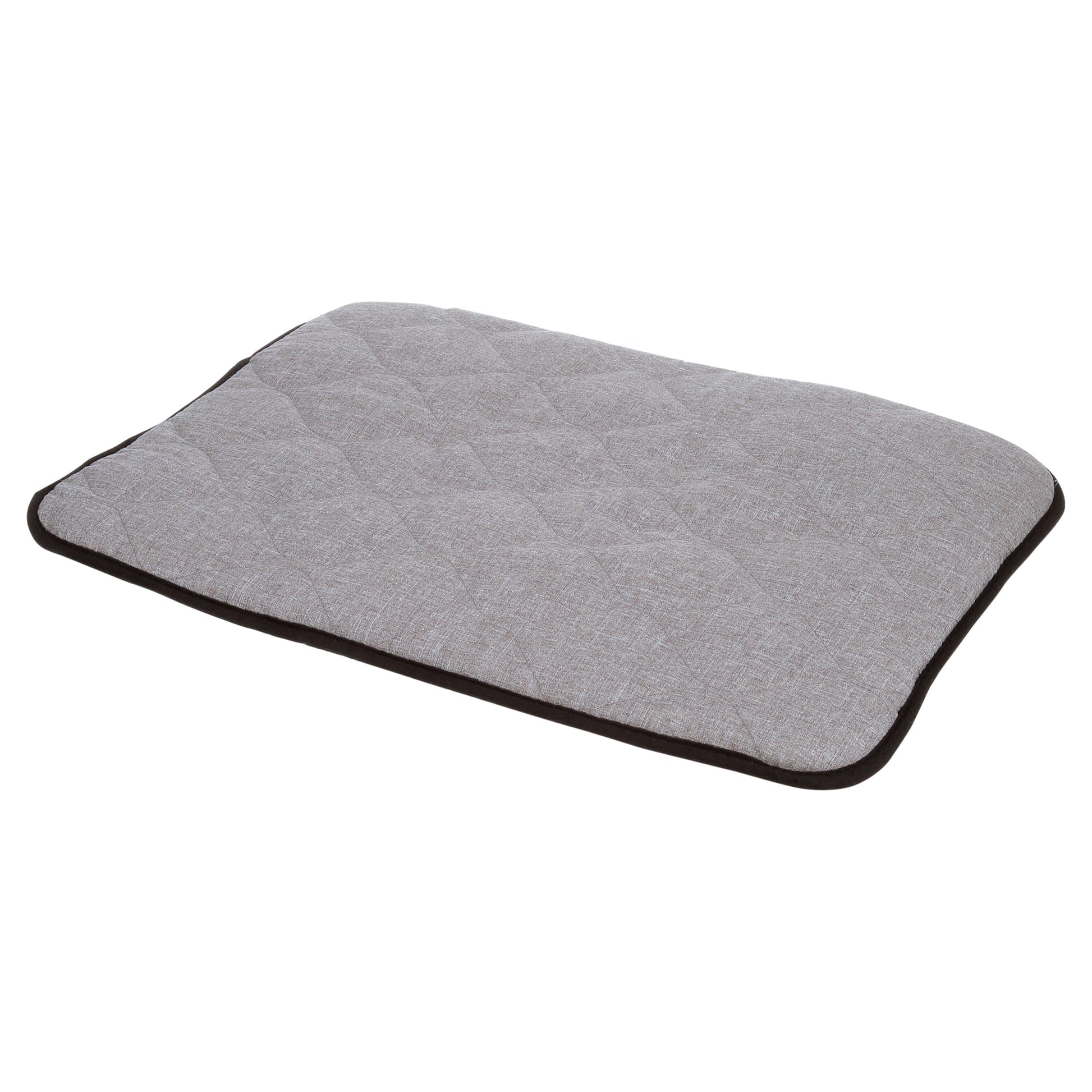 QIAOQI Dog Bed Crate Mat Grey Kennel Pad | Washable Orthopedic Pillow Pet Beds Cushion Padding Bolster