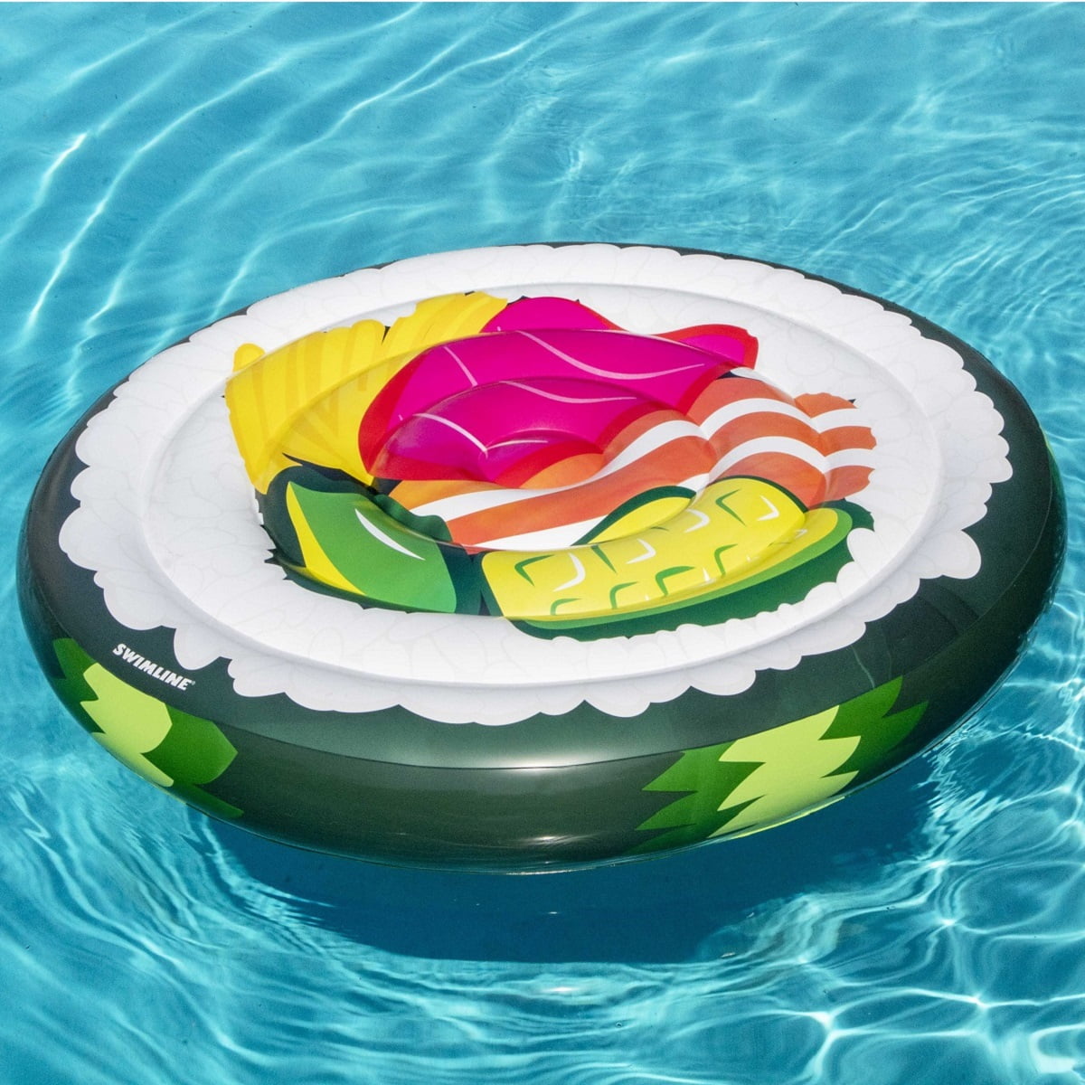 Swimline Sushi Roll Pool Lounger with Chopstick Doodles Combo Pack