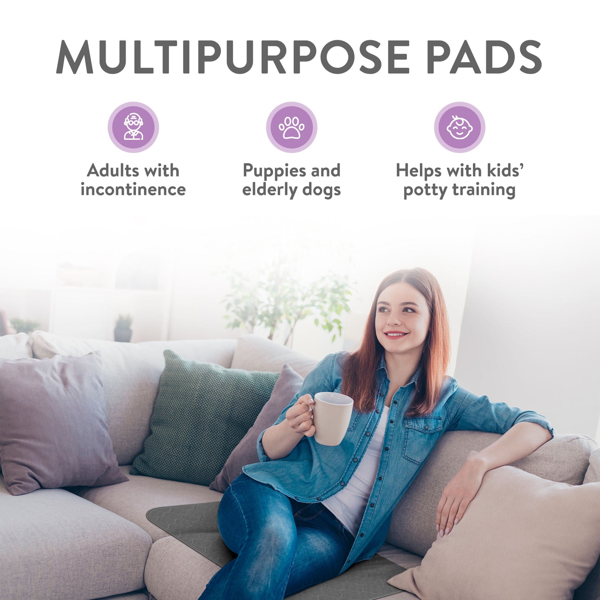 Inspire Underpads,  Comfort Fit Chair Pads, 3 Pack,  18" x 24", Super Absorbency