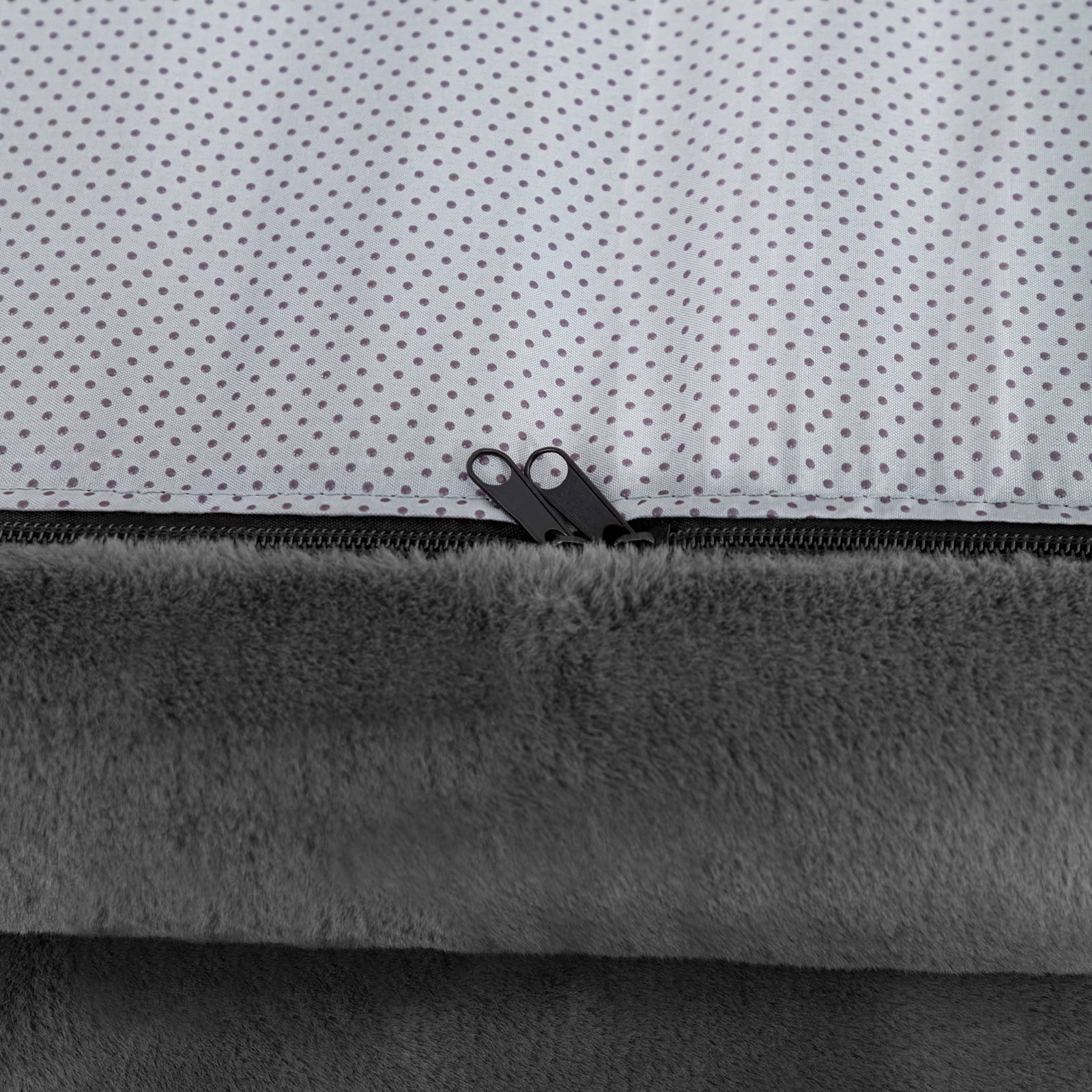 BALUS Deluxe Flannelette Human-Dog Bed, Large High-Quality Fabric Futon for Giant Breeds, Dark Grey