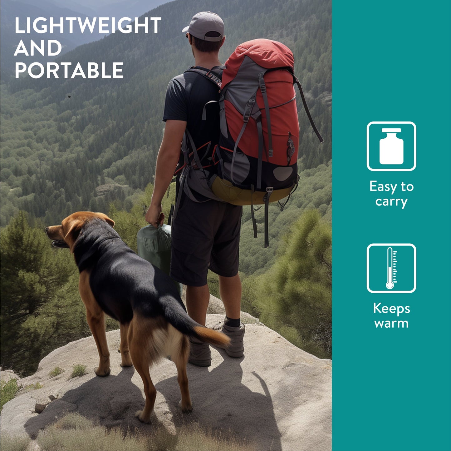 Navaris Dog Travel Bed - Portable and Foldable Outdoor Round Settle Mat for Dogs - Sleeping Bag with Double Sided Zipper - For Camping with Your Pet - Green