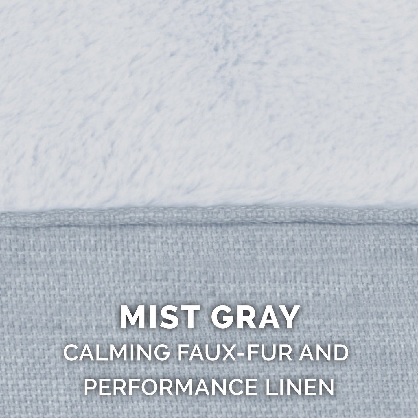 FurHaven Pet Products Extra Small Plush & Performance Linen Hooded Donut Dog & Cat Bed, Mist Gray