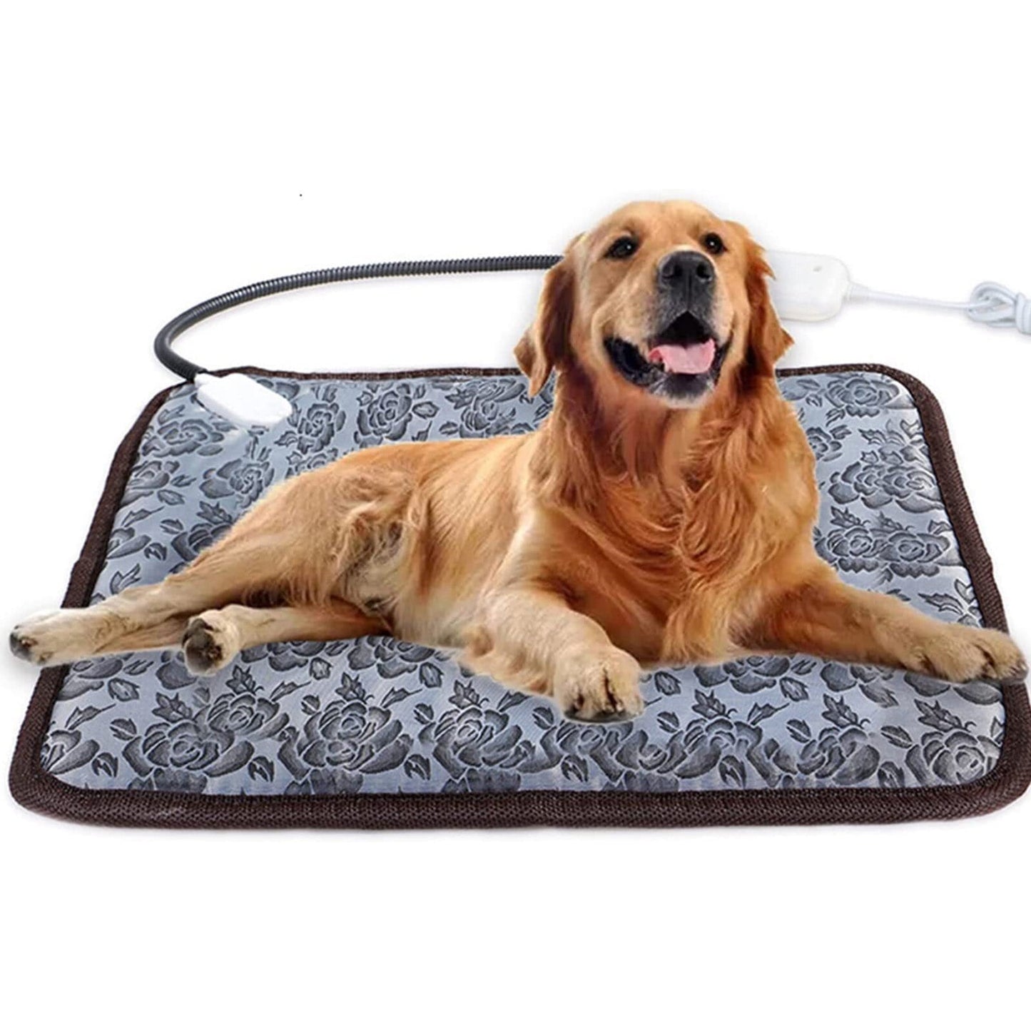 Yolispa Pet Heating Pad Mat, Electric Pet Heating Pad Bed for Cat Dog Large Indoor Outdoor Waterproof Adjustable Temperature Heater