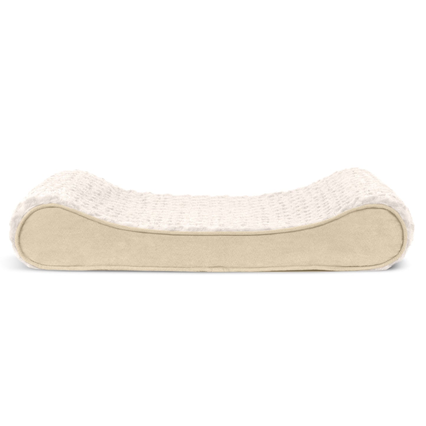 FurHaven Pet Products Ultra Plush Luxe Lounger Orthopedic Pet Bed for Dogs & Cats - Cream, Medium