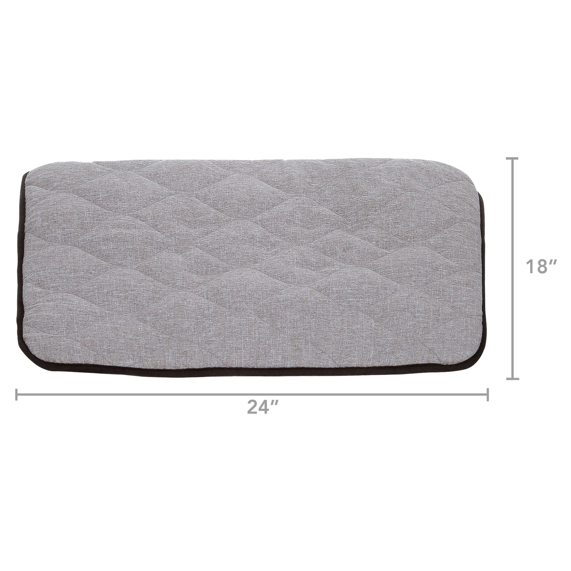 QIAOQI Dog Bed Crate Mat Grey Kennel Pad | Washable Orthopedic Pillow Pet Beds Cushion Padding Bolster