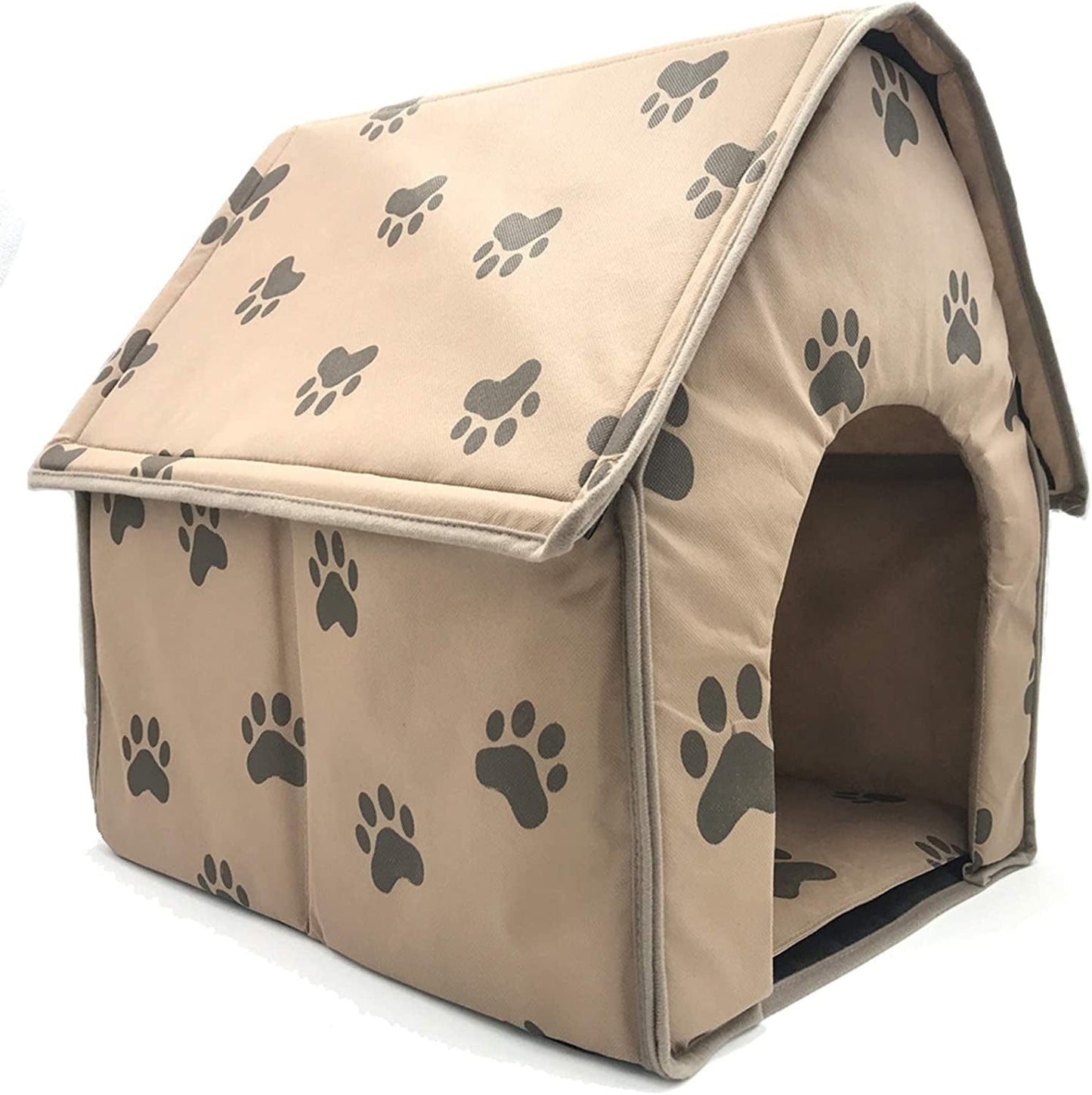 Nvzi Foldable Small Footprint Pet Bed Weatherproof, Portable Dog House Indoor, Small Medium，10pcs