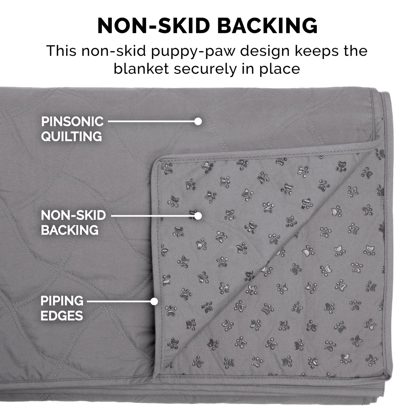 FurHaven Pet Products Quilted Twill Waterproof Bed/Furniture Protector - Gray, Medium/Full