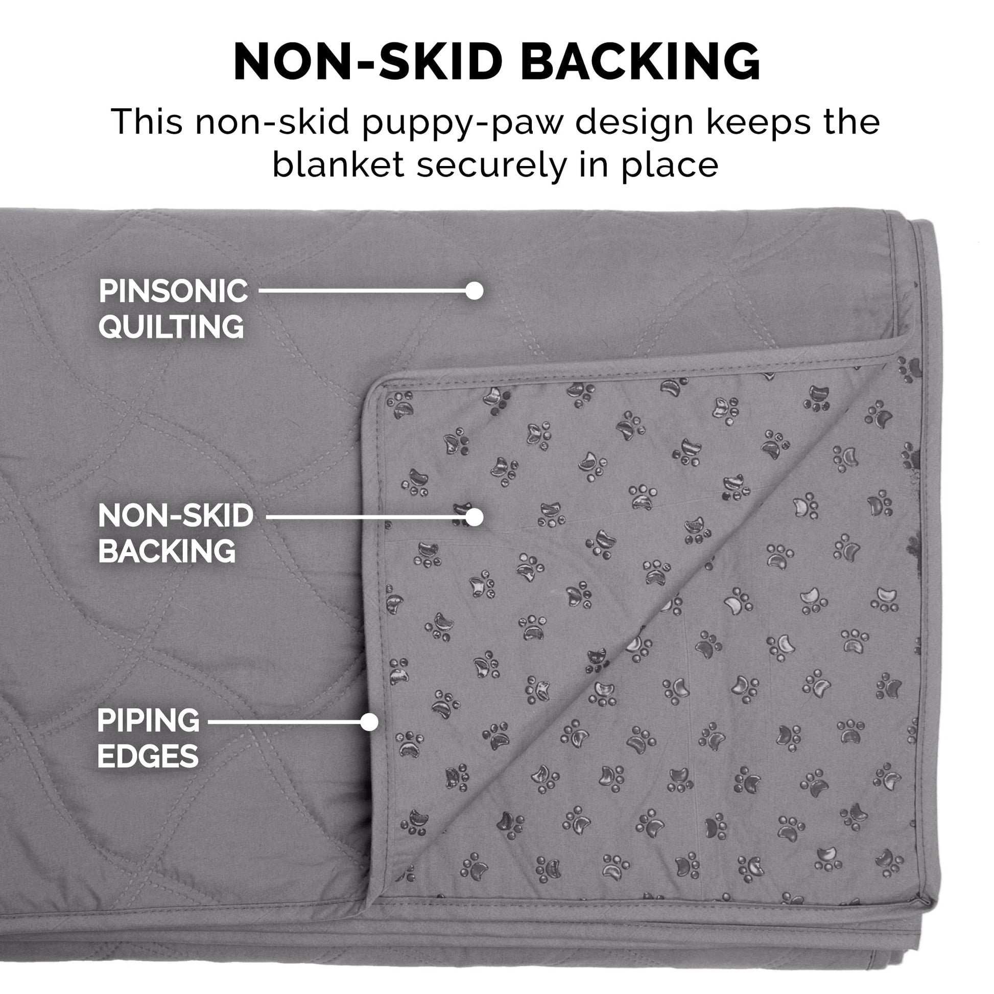FurHaven Pet Products Quilted Twill Waterproof Bed/Furniture Protector - Gray, Medium/Full
