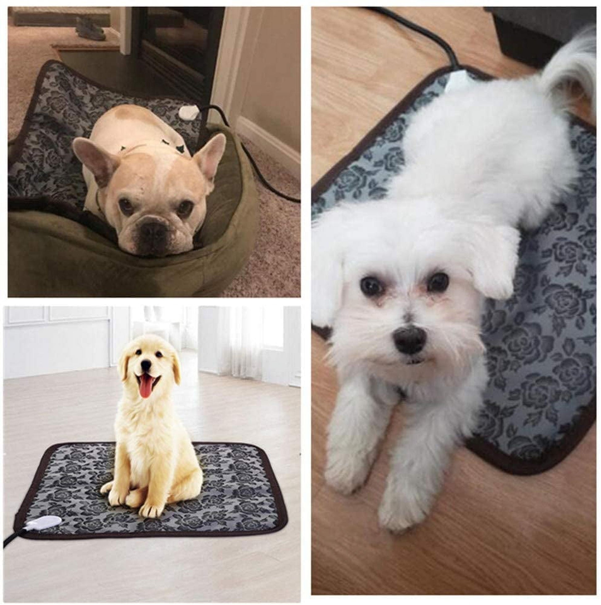 Yolispa Pet Heating Pad Mat, Electric Pet Heating Pad Bed for Cat Dog Large Indoor Outdoor Waterproof Adjustable Temperature Heater