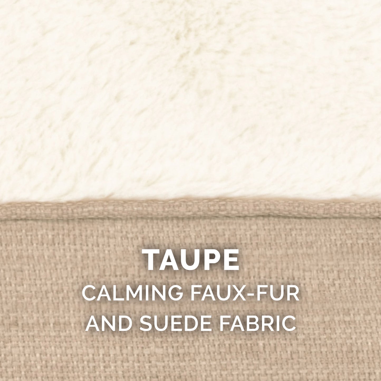 FurHaven Plush & Performance Linen Orthopedic Sofa Pet Bed for Dogs & Cats - Flax, Medium