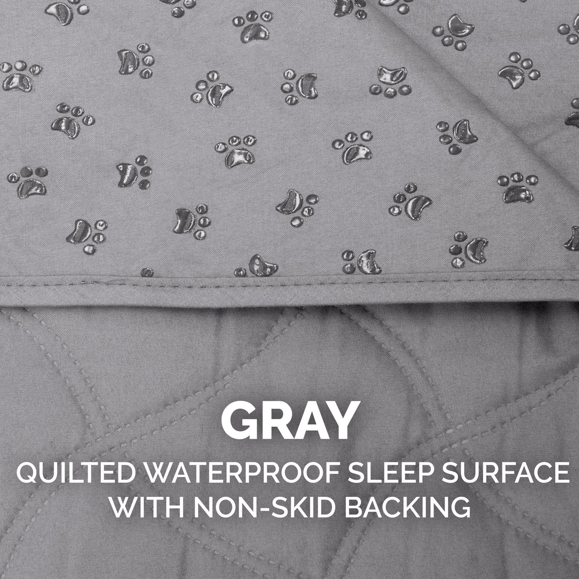 FurHaven Pet Products Quilted Twill Waterproof Bed/Furniture Protector - Gray, Medium/Full