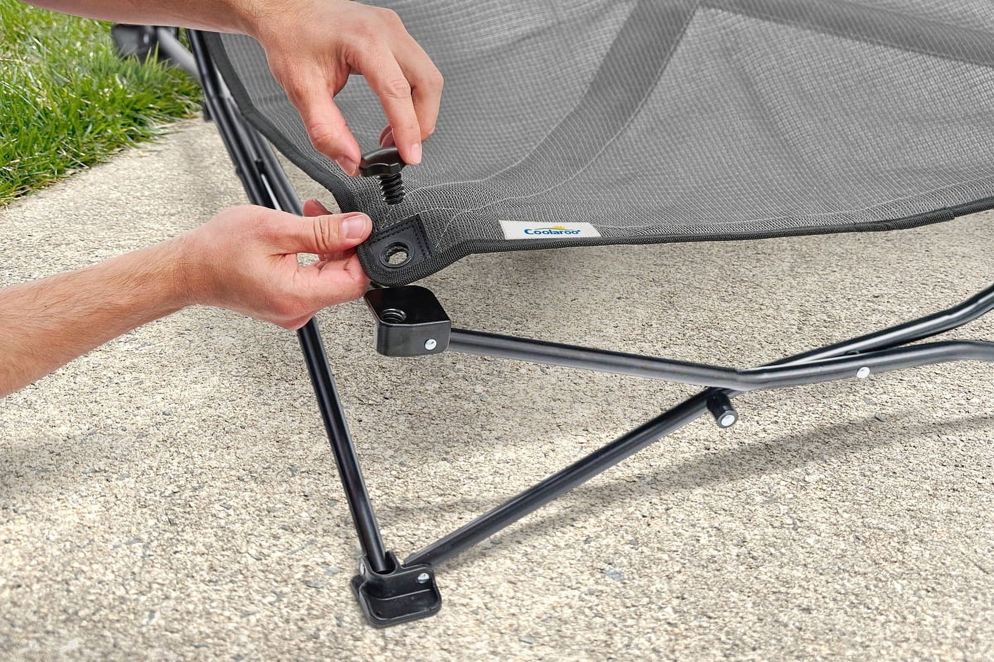 Coolaroo Elevated Pet Bed On-The-Go with HeatShield Cooling Fabric, Glacier Grey, Small