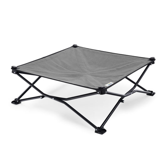 Coolaroo Elevated Pet Bed On-The-Go with HeatShield Cooling Fabric, Glacier Grey, Small