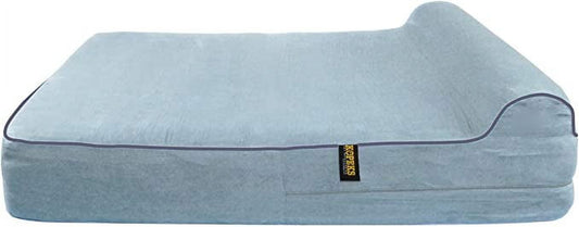 KOPEKS Large Pet Bed Replacement Cover with Memory Foam, Grey
