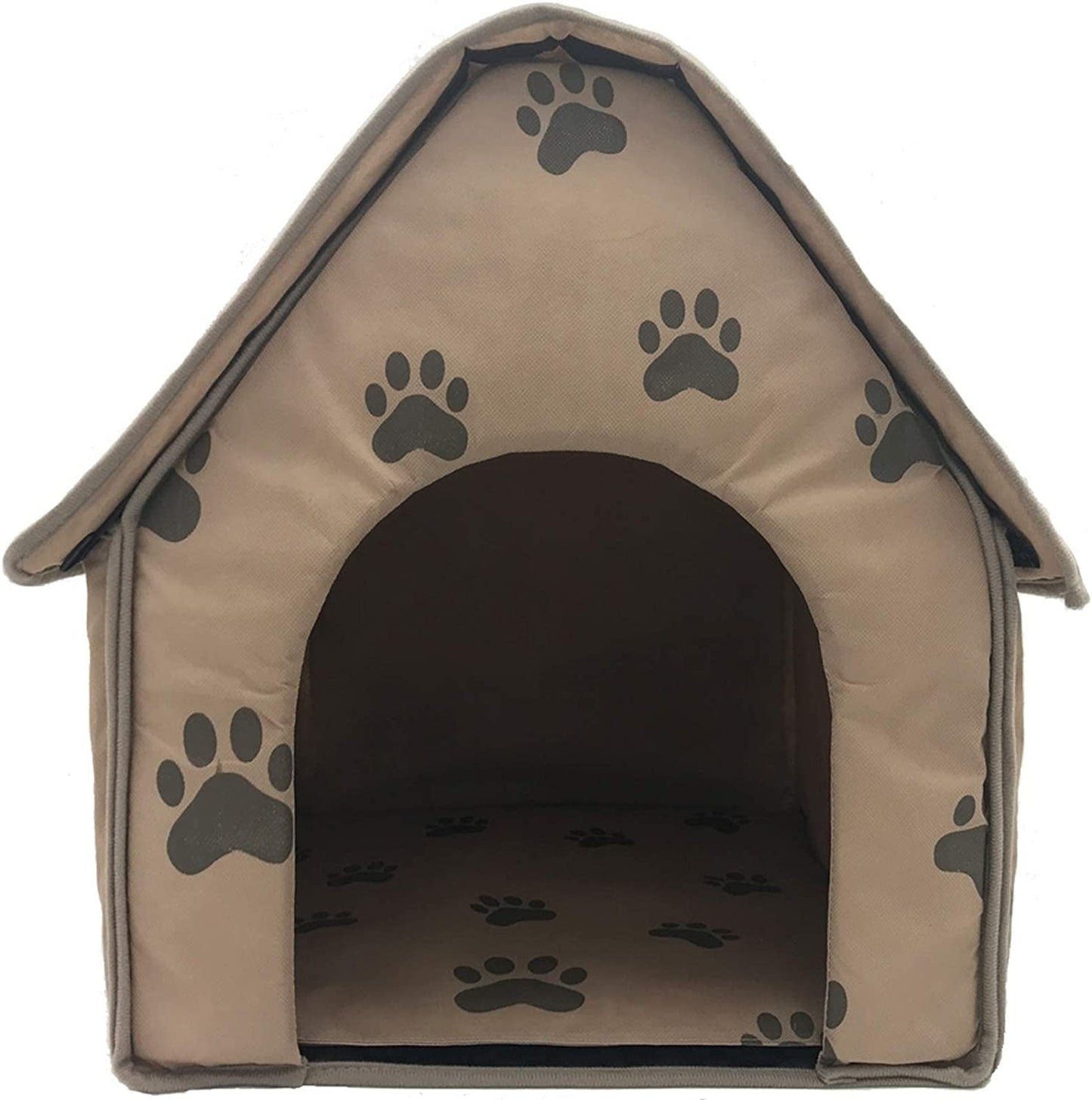 Nvzi Foldable Small Footprint Pet Bed Weatherproof, Portable Dog House Indoor, Small Medium，10pcs