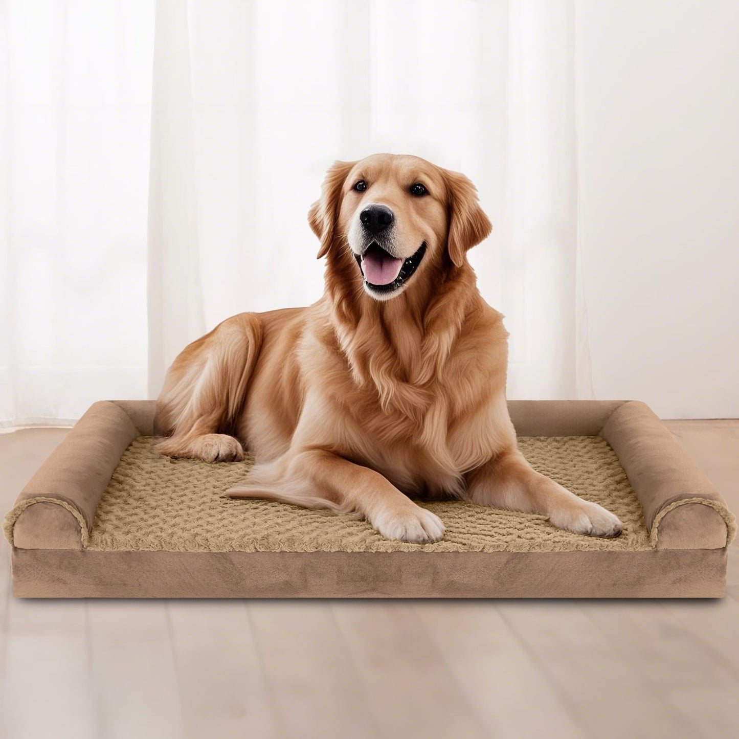 PayUSD XL Dog Beds Waterproof Orthopedic Dog Bed for Extra Large Dogs Non-Slip Bottom and Egg-Crate Foam Big Dog Pet Couch Sofa with Washable Removable Cover