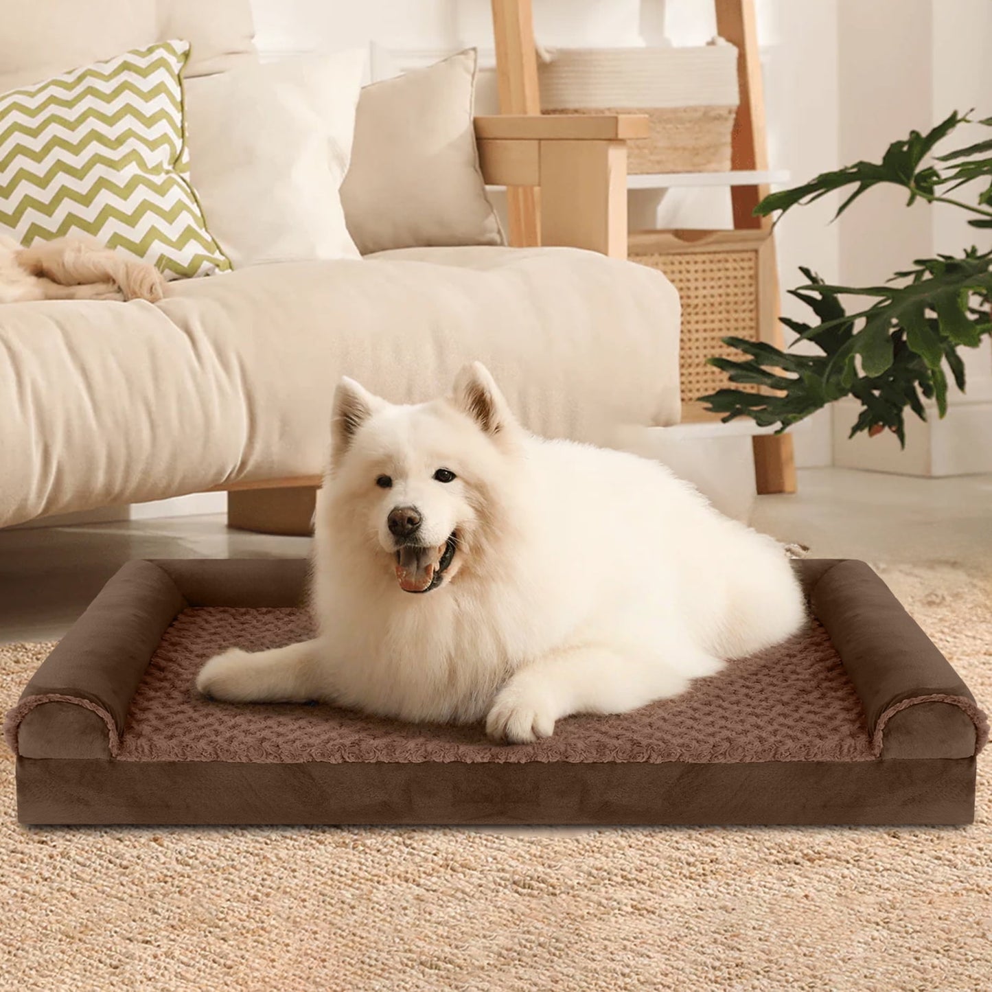 PayUSD XL Dog Beds Waterproof Orthopedic Dog Bed for Extra Large Dogs Non-Slip Bottom and Egg-Crate Foam Big Dog Pet Couch Sofa with Washable Removable Cover