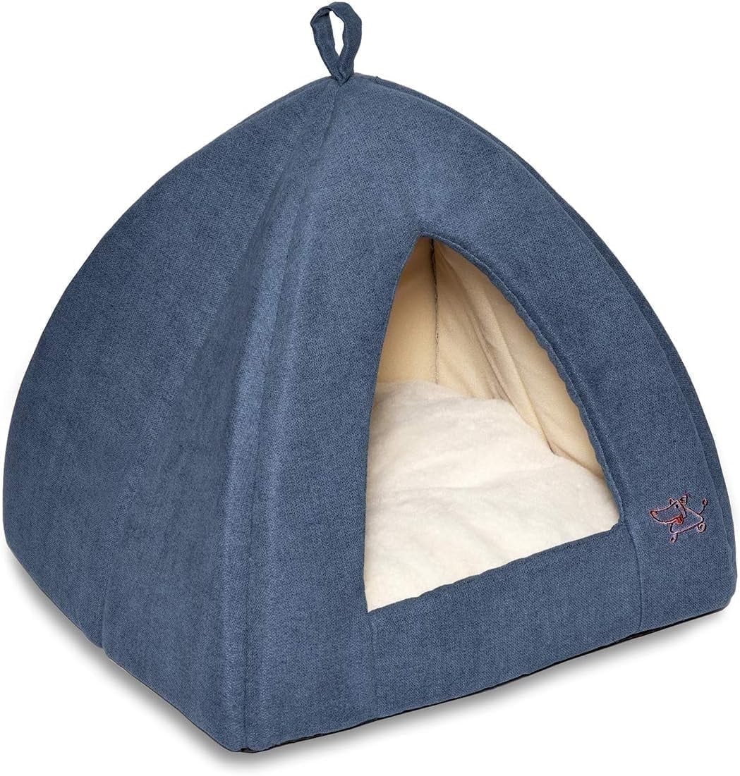 Pet Tent-Soft Bed for Dog and Cat by Best Pet Supplies - Beige Corduroy, 16" x 16" x H:14"