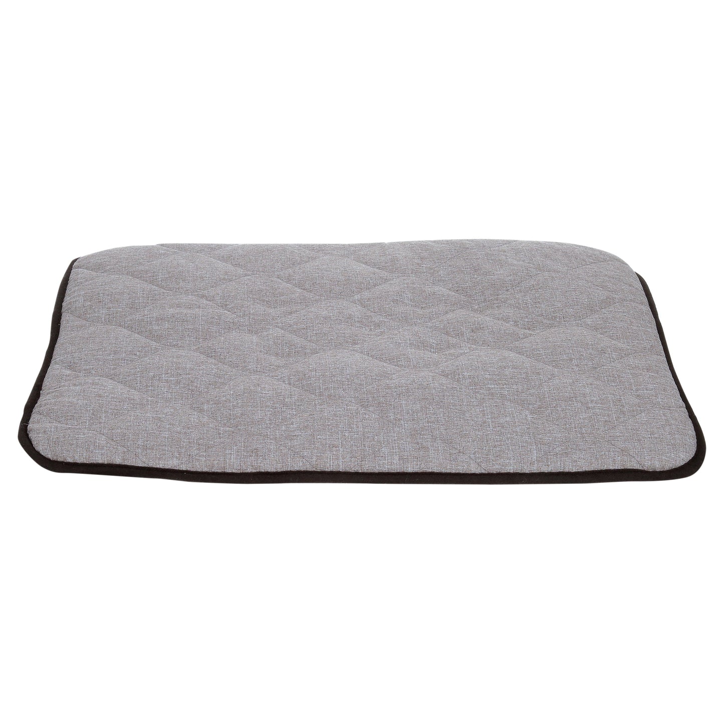 QIAOQI Dog Bed Crate Mat Grey Kennel Pad | Washable Orthopedic Pillow Pet Beds Cushion Padding Bolster