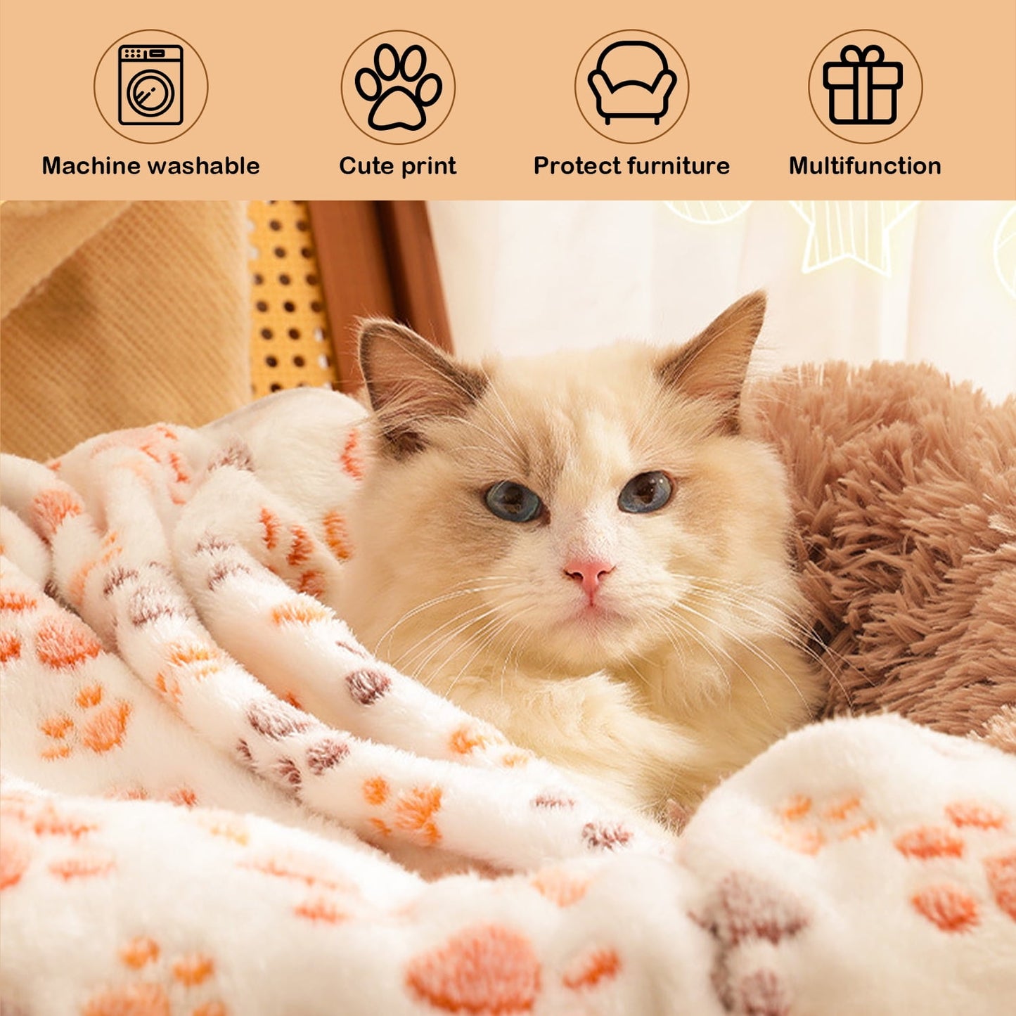 Petimi 3 Pcs Dog Blanket, Soft Warm Coral Fleece Pet Blanket, Puppy Blankets, Cat Blanket for Couch, 20.5"x30"