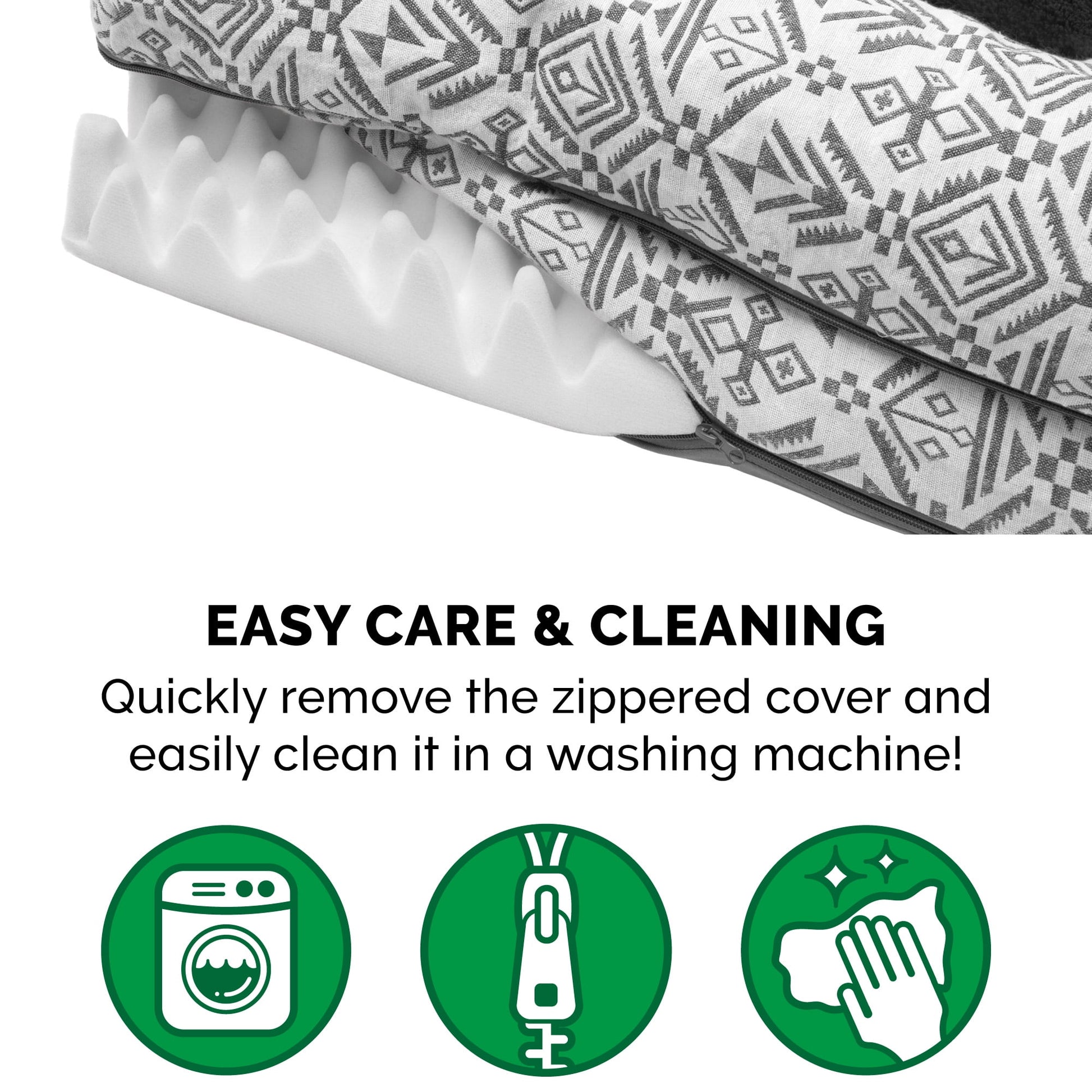 FurHaven Southwest Kilim Orthopedic Sofa Pet Bed for Dogs & Cats - Boulder Gray, Medium