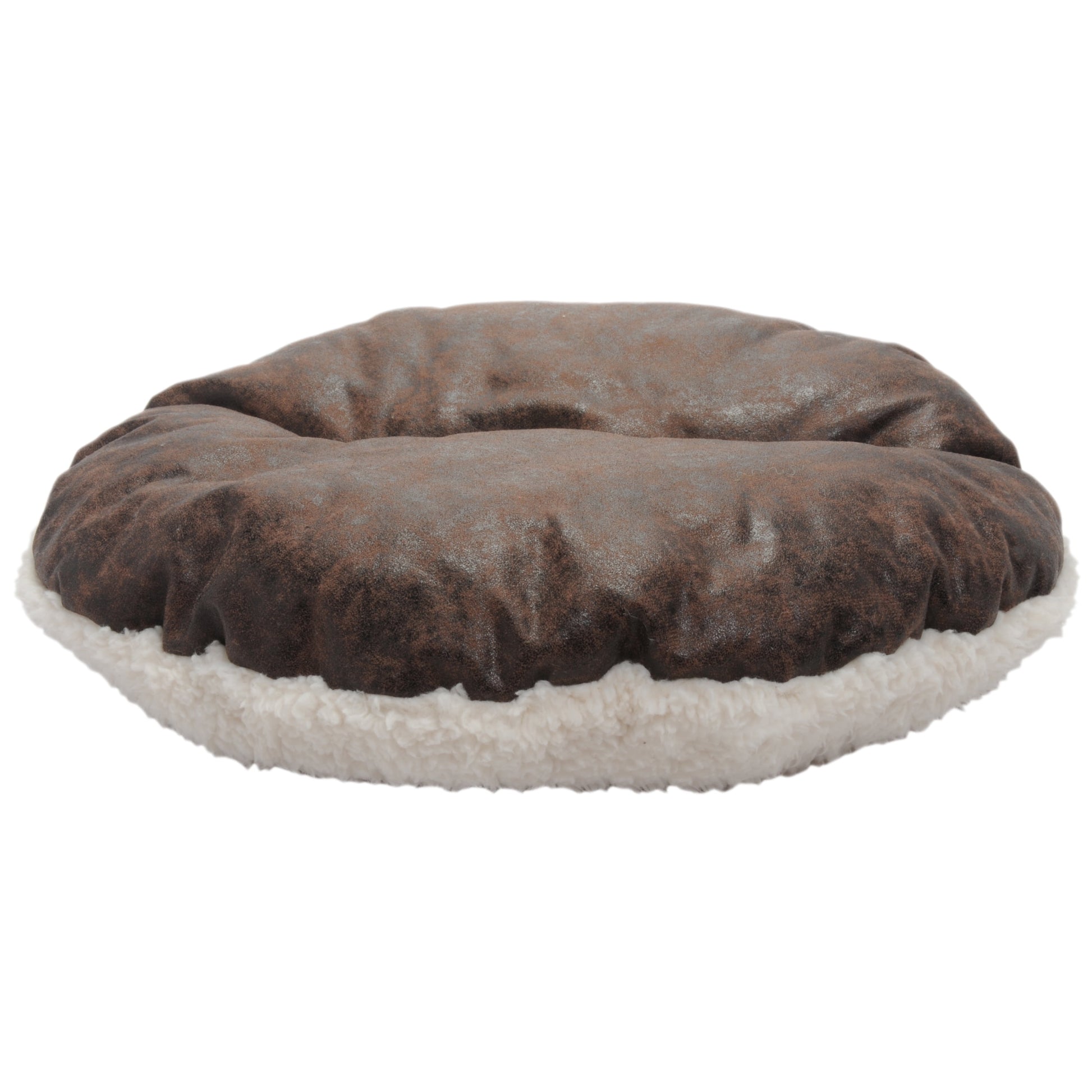 Precious Tails Vegan Leather Deep Dish Cave Pet Dog Bed - Large