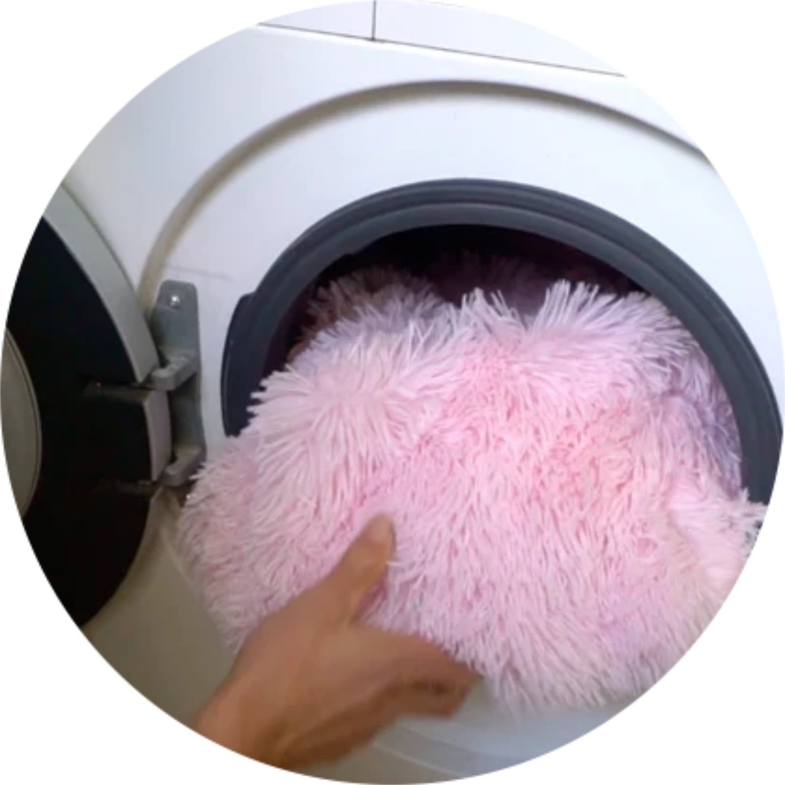 KIHOUT Dog Cave Bed for Small Dogs Cats Pets, Anti Anxiety Calming Plush Lining Dog Beds, Fluffy Covered Hooded Cozy Burrow Puppy Beds, Anti-Slip Bottom Washable Pet Sleep Bag 50CM