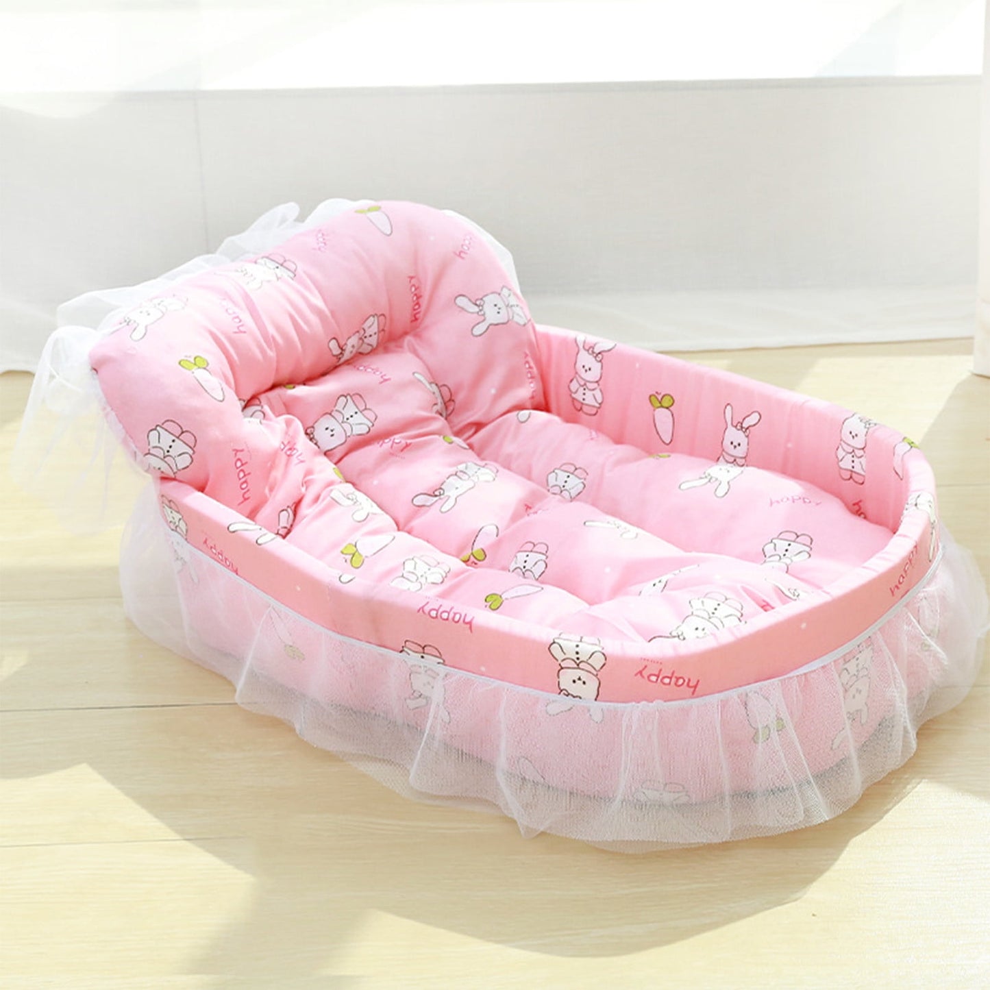 Orthopedic Pet Bed with Removable Mattress, Hypoallergenic Design for Cats and Small Dogs