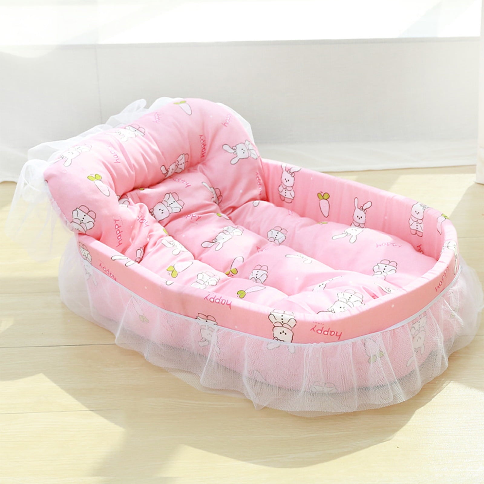 Orthopedic Pet Bed with Removable Mattress, Hypoallergenic Design for Cats and Small Dogs