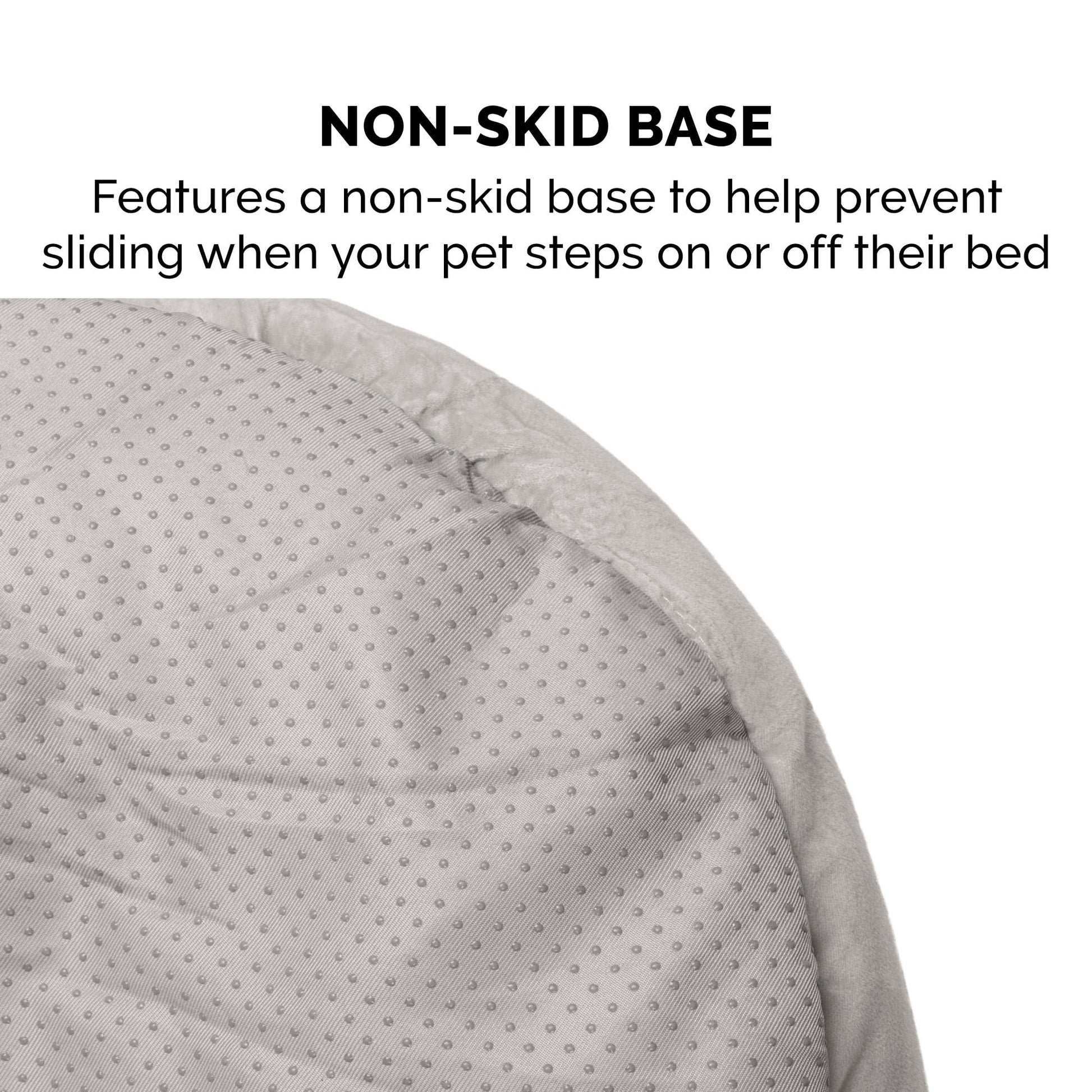 FurHaven Pet Products | Minky Faux Fur & Velvet Hug Bed for Dogs & Cats - Silver Gray, Medium