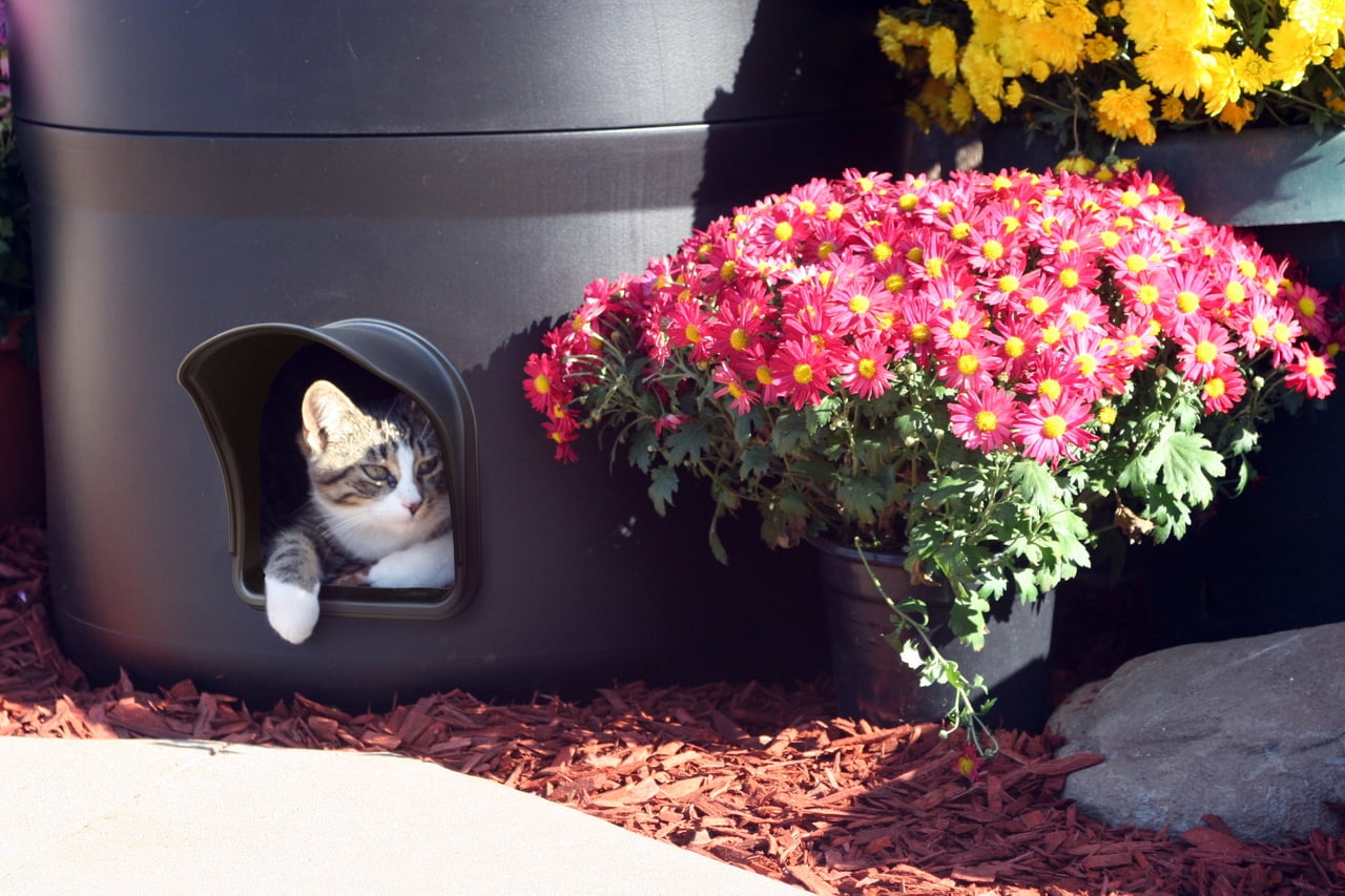 The Kitty Tube, NEW GEN 4 design, Outdoor Cat House with Straw